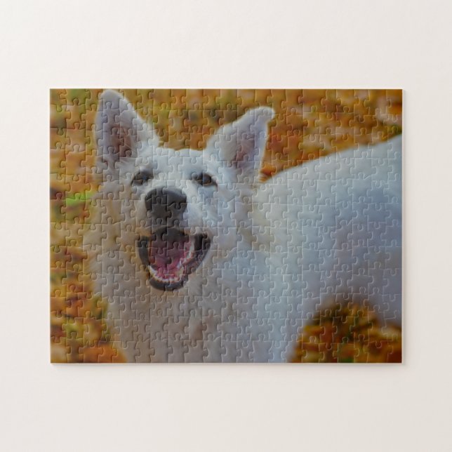 Puzzle Jigsaws Chien Chien Blanc Suisse. (Horizontal)