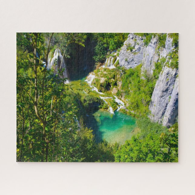 Puzzle Jigsaws Plitvice lacs Croatie. (Horizontal)