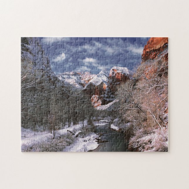 Puzzle Jigsaws Virgin River Zion National Park Utah. (Horizontal)