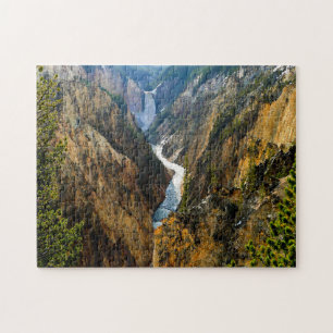 Puzzle Jigsaws Yellowstone River Cascade Wyoming.