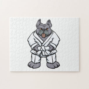 Puzzle Jitsu de Bulldog  choisir la couleur arrière - pla