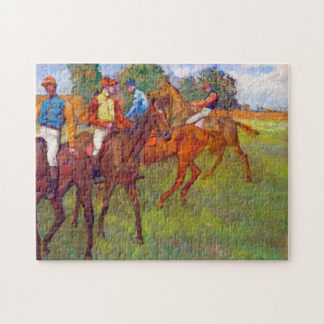 Puzzle Jockeys et chevaux de course, Edgar Degas (Horizontal)