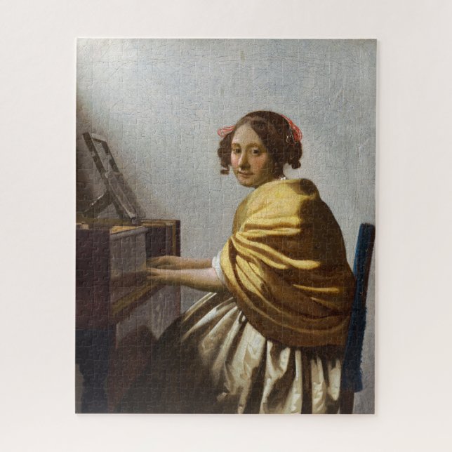 Puzzle Johannes Vermeer - Jeune femme assise à Virginal (Vertical)