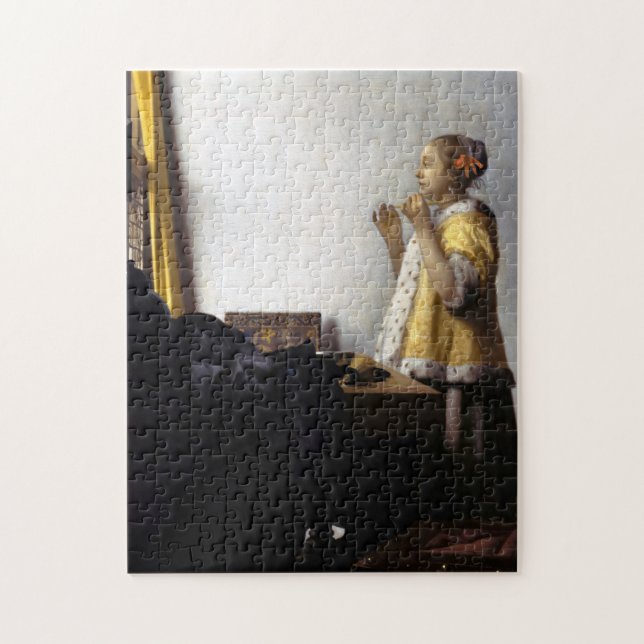 Puzzle Johannes Vermeer - Jeune femme avec collier perle (Vertical)