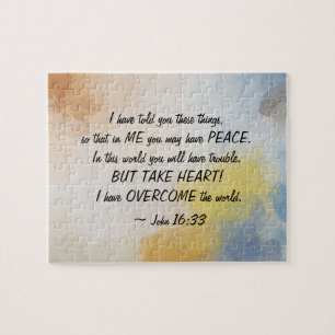 Puzzle John 16:33 J'AI SURMONTÉ LE MONDE!