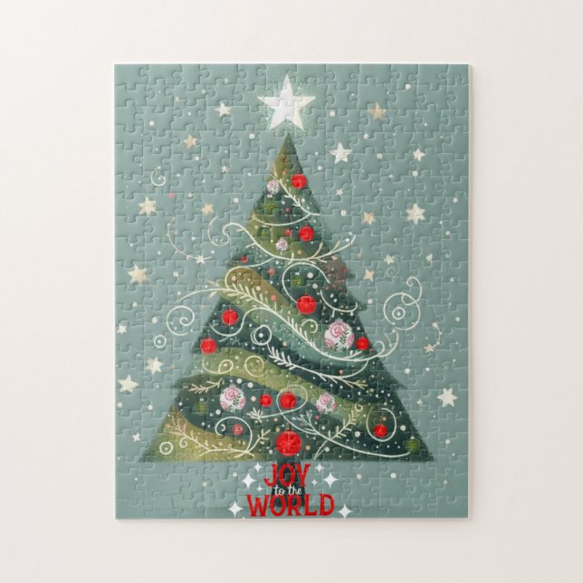 Puzzle Joie au monde sapin de Noël (Vertical)
