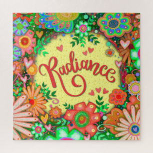 Puzzle Joieuse Radiance Florale Inspirante à la Mode