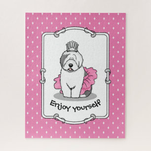Puzzle Joli Ballet Princesse Vieux anglais Sheepdog Grey 