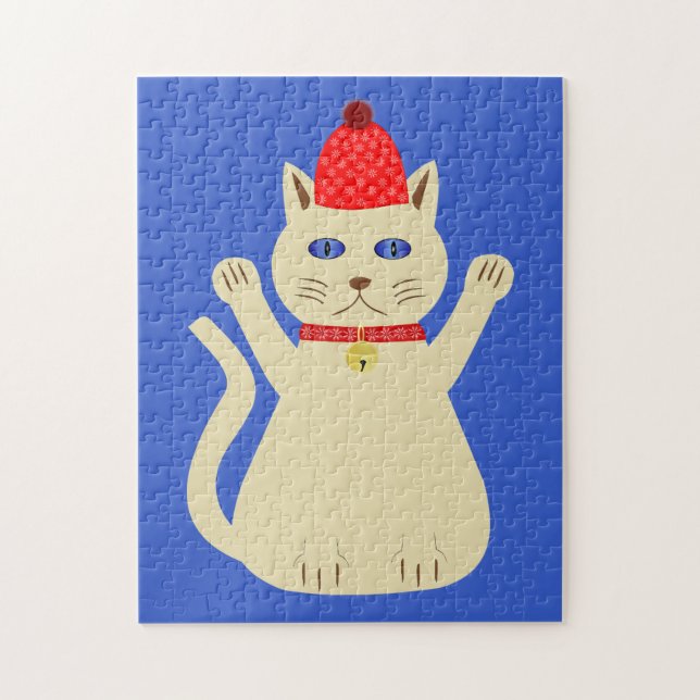 Puzzle Joli Chat de Noël (Vertical)