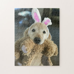 Puzzle Joli Chien Golden Retriever Avec Des Oreilles De L