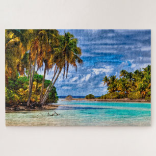 Puzzle Joli été Hawaiian Beach Aquarelle Art