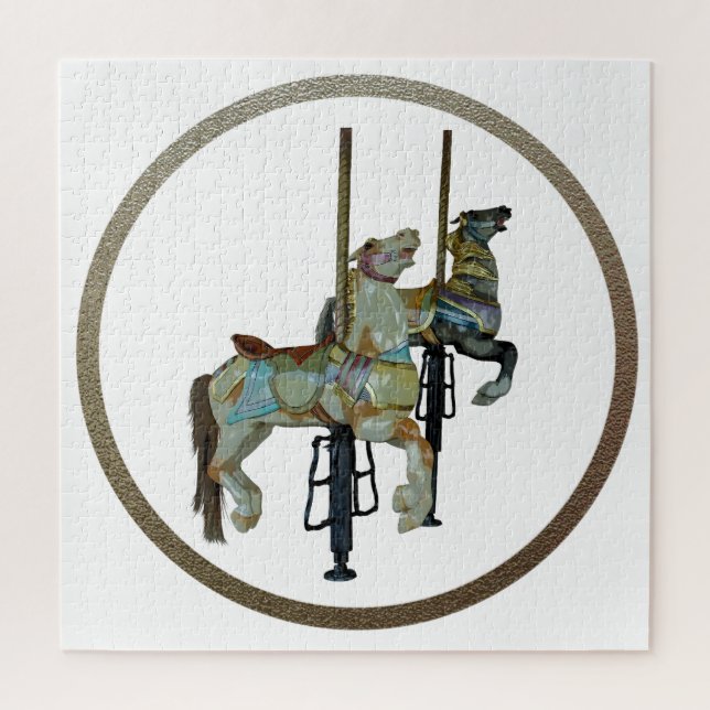 Puzzle Joli Joyeux Parcours Carrousel Chevaux (Vertical)