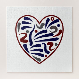 Puzzle Joli motif cardiaque abstrait