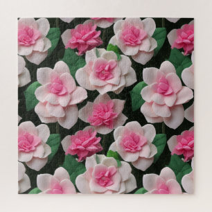 Puzzle Joli motif fleuri rose boho
