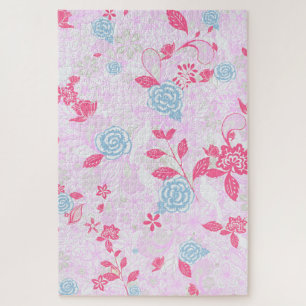 Puzzle Joli motif floral pastel coloré