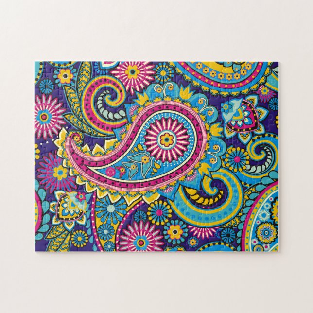 Puzzle Joli Paisley Coloré Floral (Horizontal)