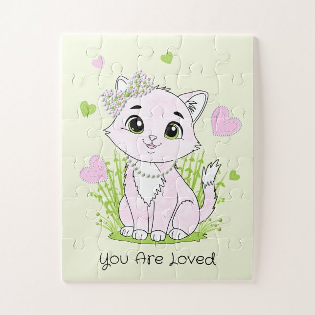 Puzzle Joli petit chat rose (Vertical)