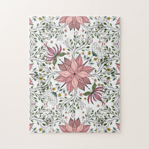 Puzzle Joli Pink Floral Dooda Vintage Carrelage Art