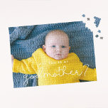 Puzzle Joli script Godmère proposition photo<br><div class="desc">Simple et adorable : choisissez un puzzle photo pour votre proposition Godmère. Facile à personnaliser avec votre photo bébé.</div>