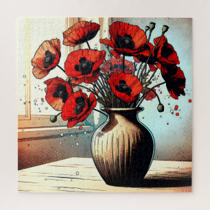 Puzzle Joli Vase de Red Poppies