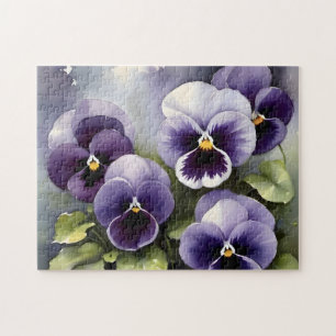 Puzzle Joli vernis violet aquarelle peinture