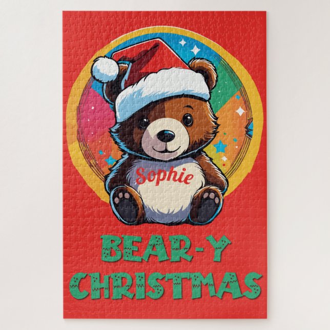 Puzzle Jolie adorable Kawaii Chibi Ours de Noël (Vertical)