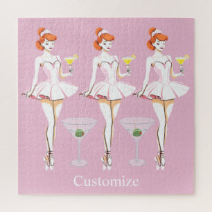 Puzzle Jolie ballerine posant avec Martini Thunder_Cove