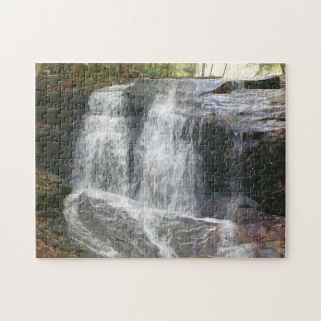 Puzzle Jolie cascade huile photo peinture (Horizontal)