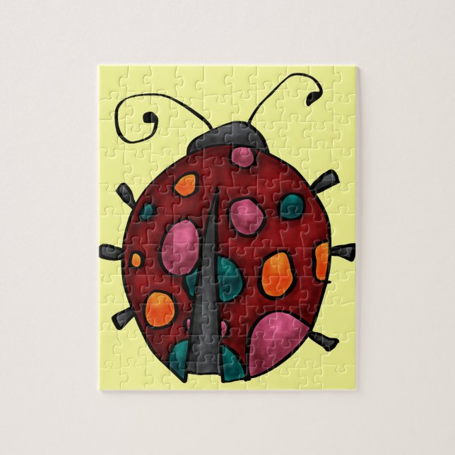 Puzzle Jolie coccinelle de dessin animé (Vertical)