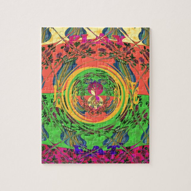 Puzzle Jolie et belle florale Motif Art Imprimer Design (Vertical)