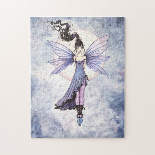 Puzzle Jolie fantaisie d'art de fée violette (Vertical)