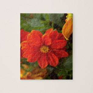 Puzzle Jolie Fleur Orange