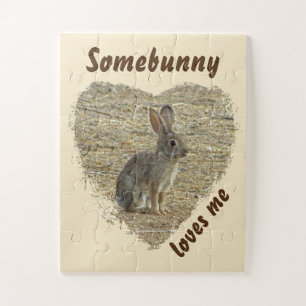 Puzzle Jolie Lapin Photo Animal Pun Grand Coeur