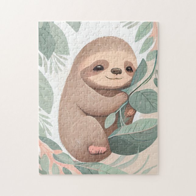 Puzzle Jolie machine à sous pour bébé dans le jardin (Vertical)