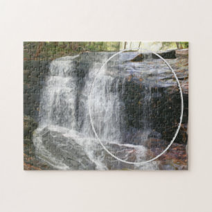Puzzle Jolie peinture à l'huile de cascade Ajouter votre
