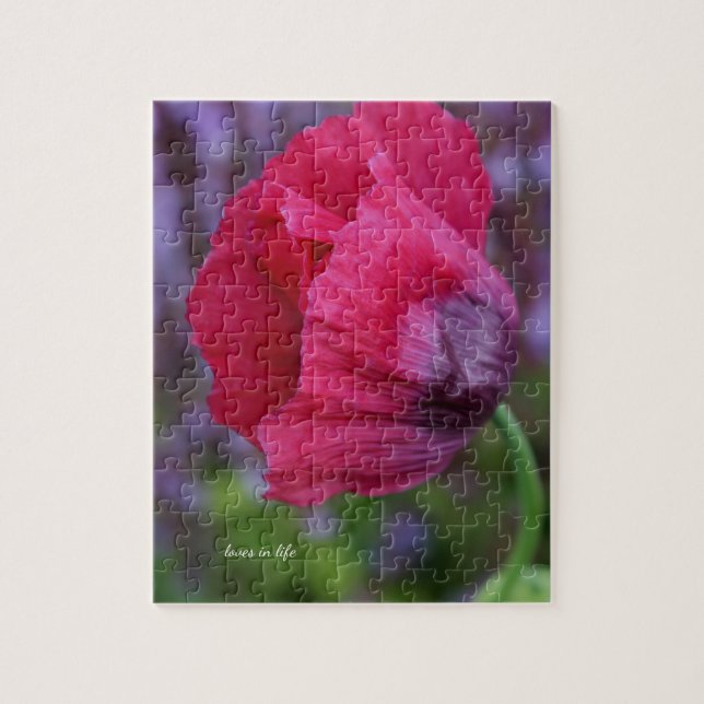 Puzzle Jolie Pic et Pavot Violet Flower (Vertical)