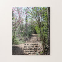 Jolie promenade de la nature, avec une citation de