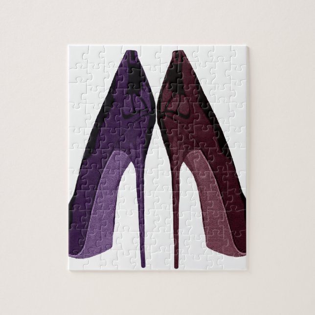 Puzzle Jolies chaussures toutes dans un art de rangée (Vertical)