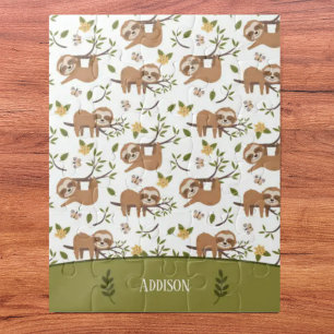 Puzzle Jolies fentes dormant sur les branches d'arbre Mot