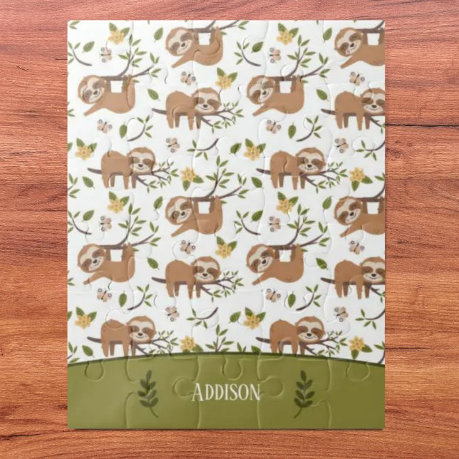 Puzzle Jolies fentes dormant sur les branches d'arbre Mot (Créateur téléchargé)