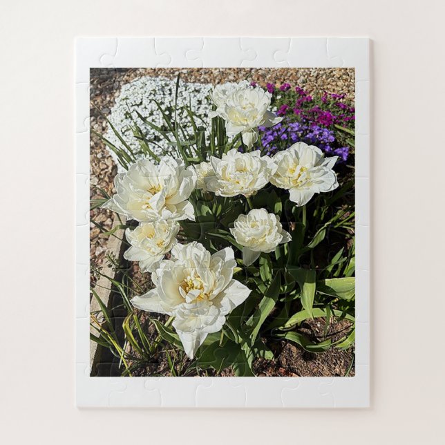 Puzzle Jolies fleurs blanches florales (Vertical)