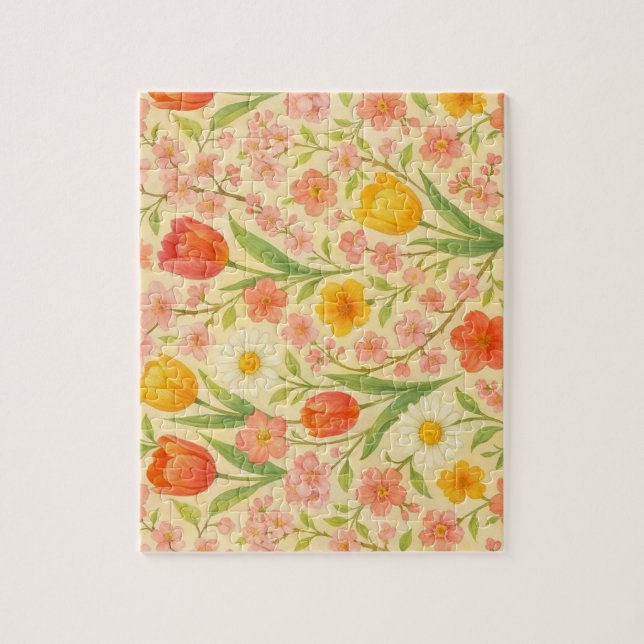 Puzzle Jolies fleurs de Pâques/printemps à motifs (Vertical)