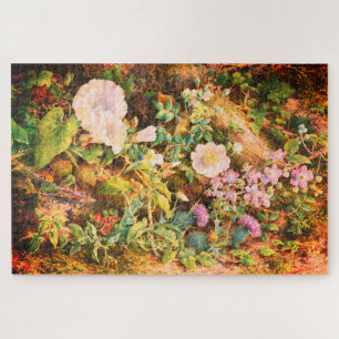 Puzzle Jolies fleurs de pétunias vintage peinture florale