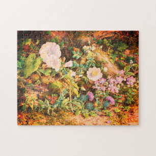Puzzle Jolies fleurs de pétunias vintage peinture florale