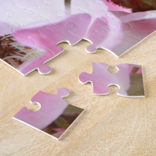 Puzzle jolies fleurs de rose sauvage rose pour dames