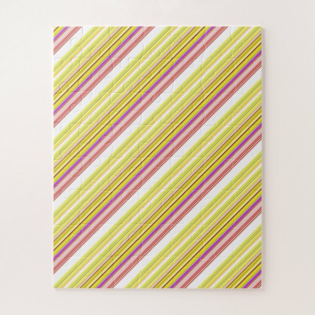 Puzzle Jolies rayures blanches jaunes  (Vertical)