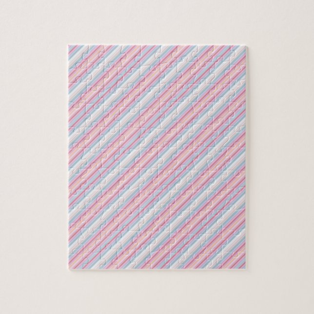 Puzzle Jolies rayures blanches roses  (Vertical)