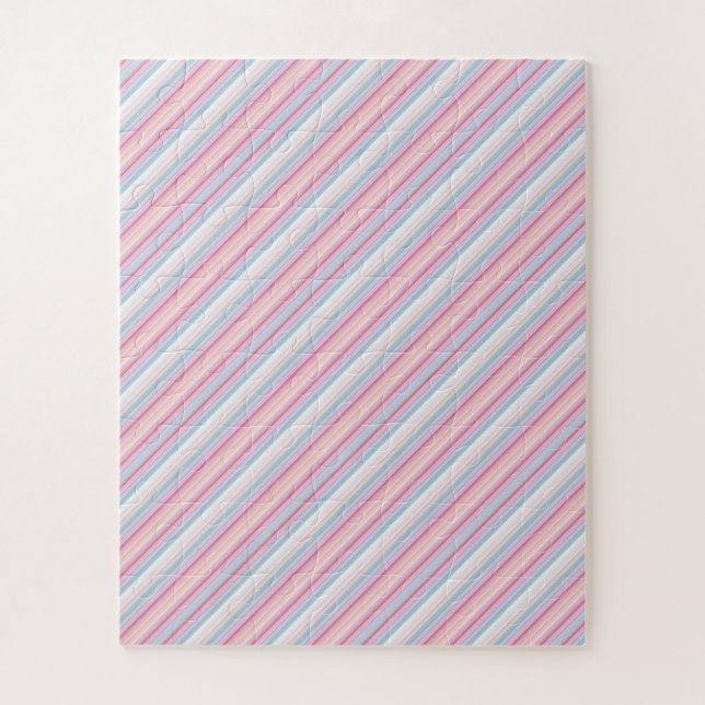 Puzzle Jolies rayures blanches roses  (Vertical)