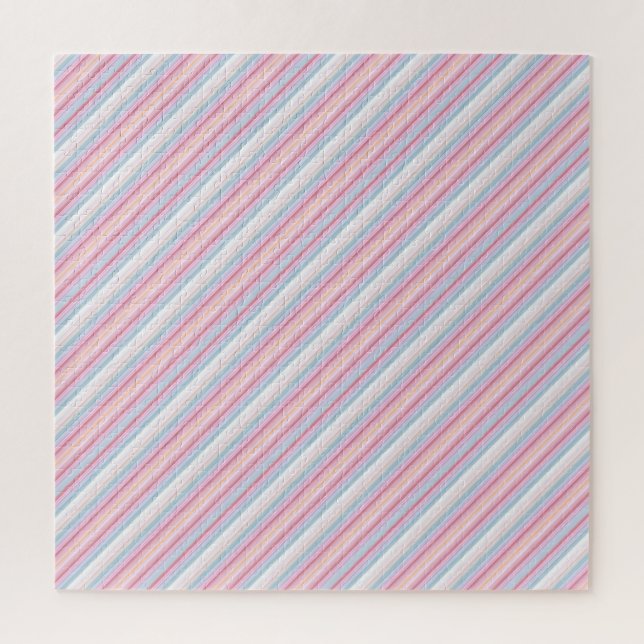 Puzzle Jolies rayures blanches roses  (Vertical)
