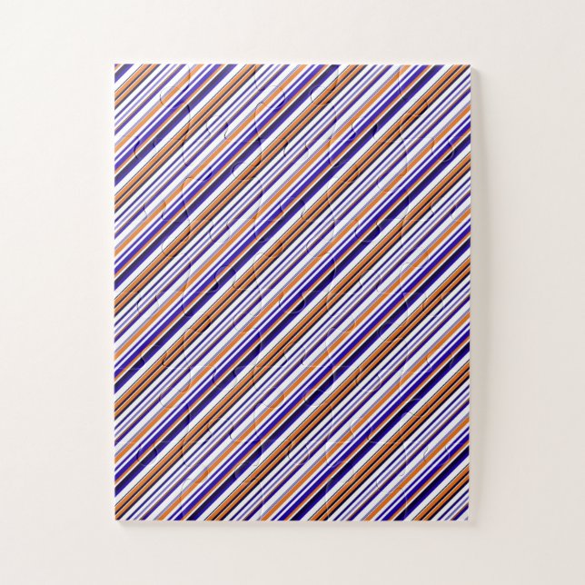Puzzle Jolies rayures bleues orange (Vertical)